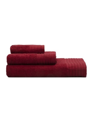 Bath Towels Set 550gsm 100% Cotton: 80X150cm + 50X100 + 30X50cm - Bordeaux